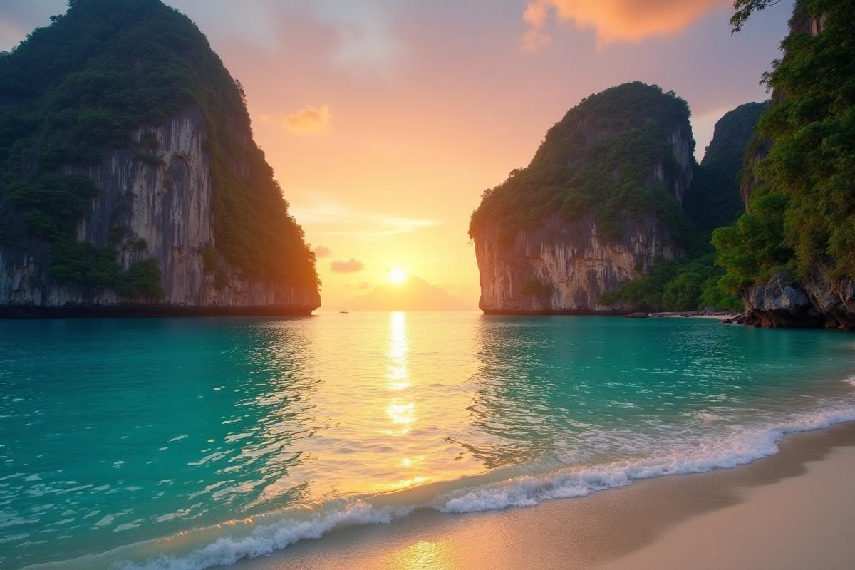 Maya Bay на рассвете - волшебное зрелище